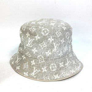 NWT Louis Vuitton LV Blue Monogram Fade Bucket Hat Italy DS SS22 AUTHENTIC